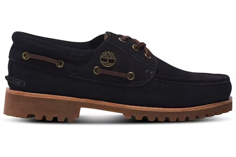 Timberland Authentic 3 Eye Boat Shoe "Dark Blue Suede"