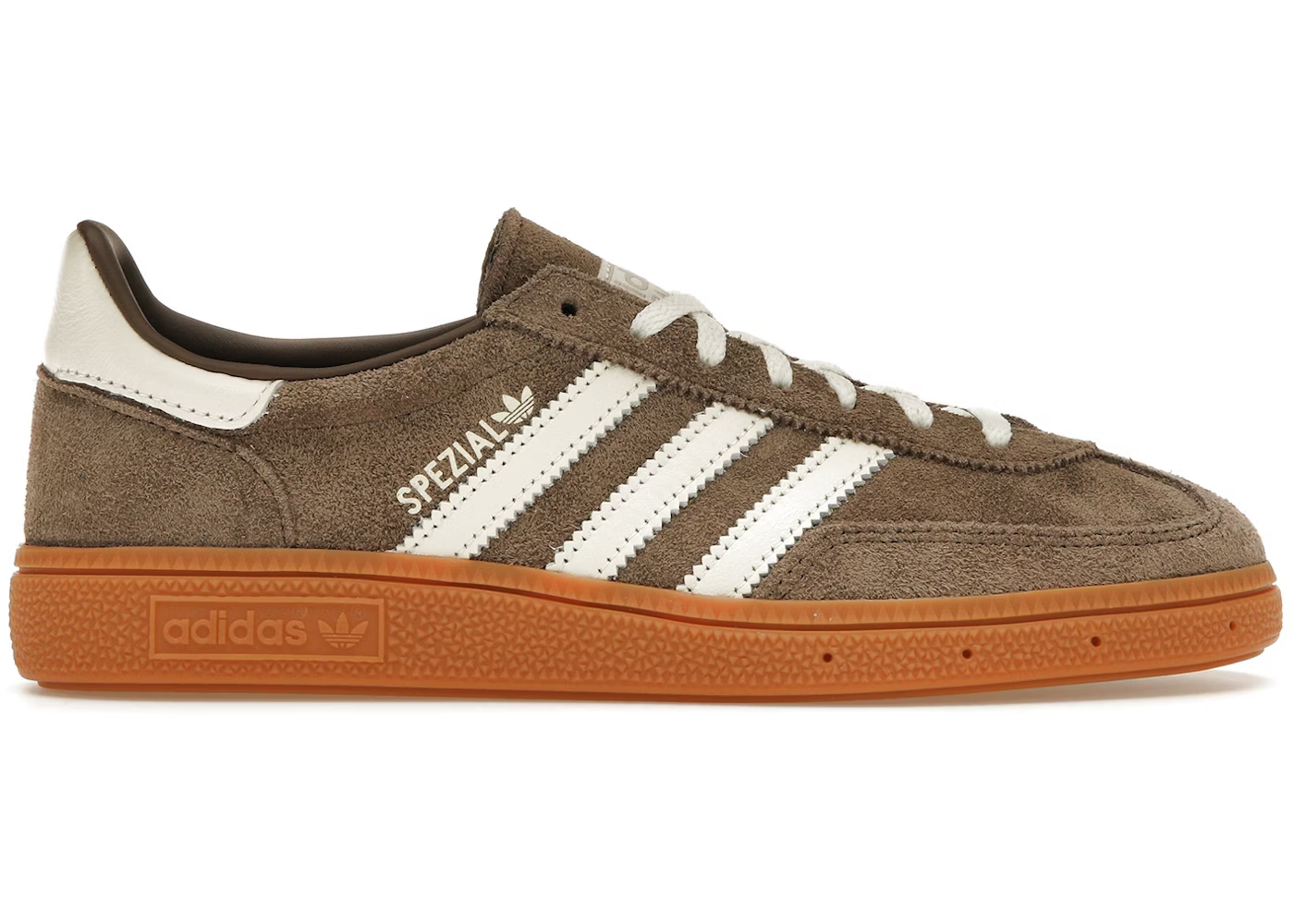 Adidas Handball Spezial Earth Strata Gum sneakers med brun ruskind og hvide striber